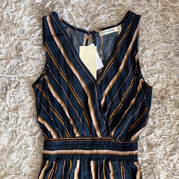 Kohl’s - “Live to Be Spoiled” striped jumpsuit NWT size XS - Picture 2 of 6